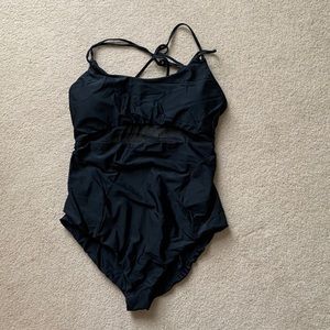 Lululemon black strappy one piece swimsuit
